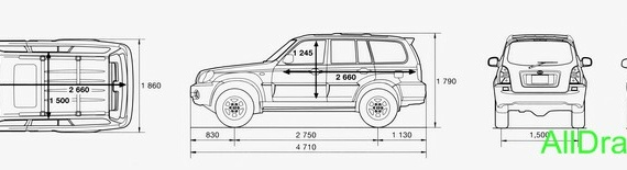 Hyundai Terracan (2002) (Hyendai Terracan (2002)) - drawings (drawings) of the car